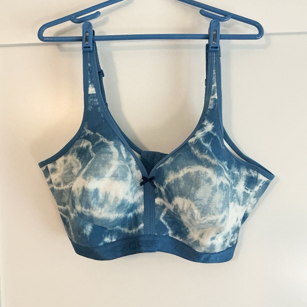 Cacique Tye Die print bra sz 46DDD Blue And White‎